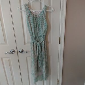 Max Dress teal and gray and creme dress